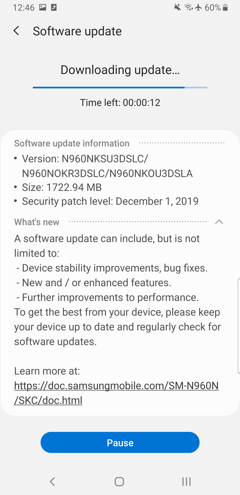 Samsung Galaxy Note 9 Receives Android 10 One UI 2.0 Korean